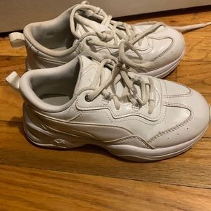 PUMA sneakers for girls, White color, size 13